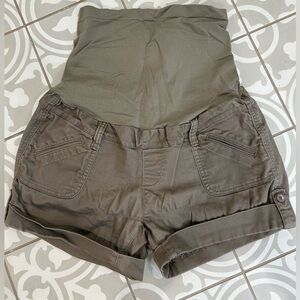 Khaki Maternity Shorts